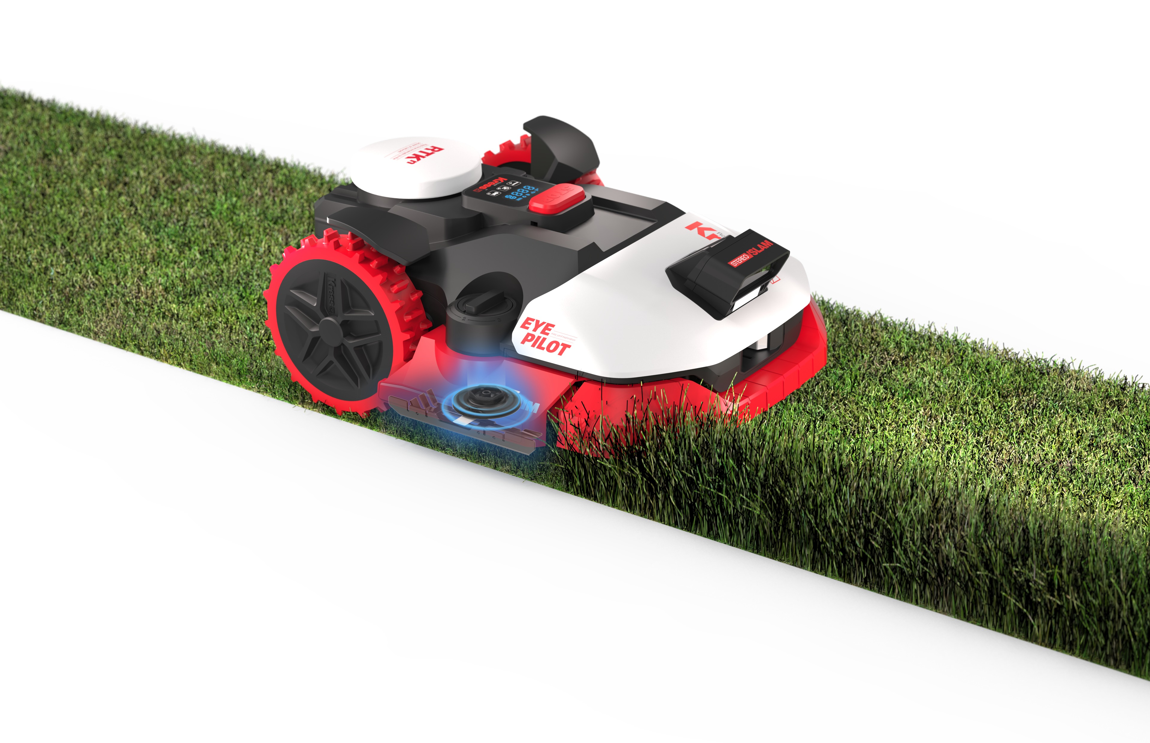 Kress EyePilot® RTKⁿ 1500 m² AI robotic lawn mower with Stereo VSLAM camera, ZeroTrim